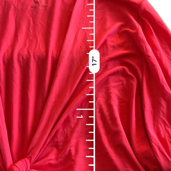 Torrid Super Soft Wear What You Love Knit Red Crop Long Sleeve Tie Blouse Size 4 - Picture 3 of 7